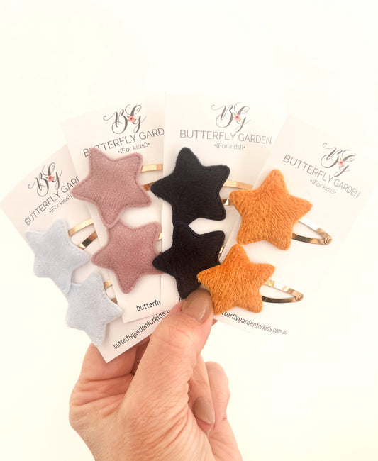 Stella Velveteen Fringe clip duo's