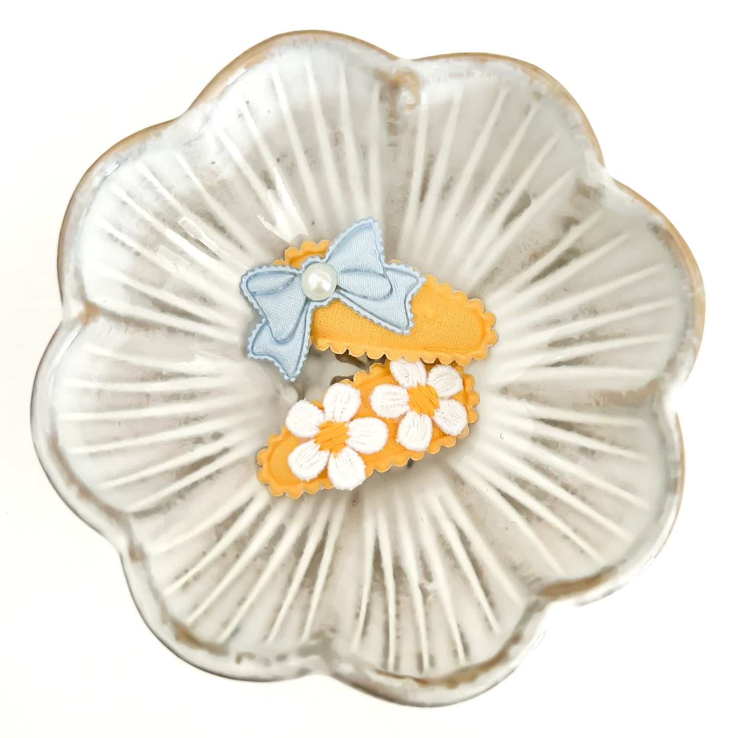 Lemon Bows & Blooms baby nonslip clip duo