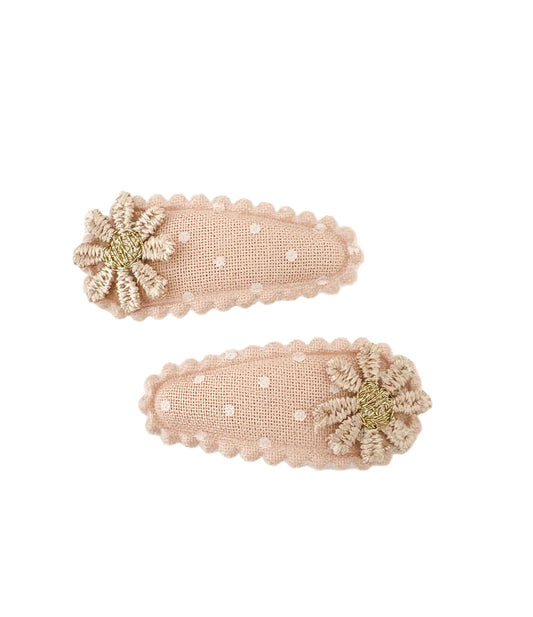 Tiny Daisies Mini Cotton Snaps - neutral