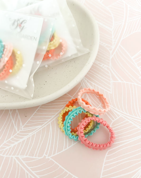 JellyBean mini hair ties - set of 5
