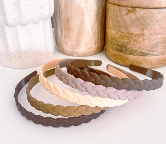 Braided headbands, Neutrals collection- 6 colours to choose from