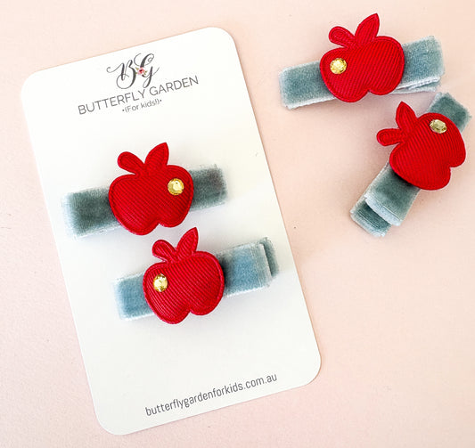 New! Apple Orchard Fringe Clip duo