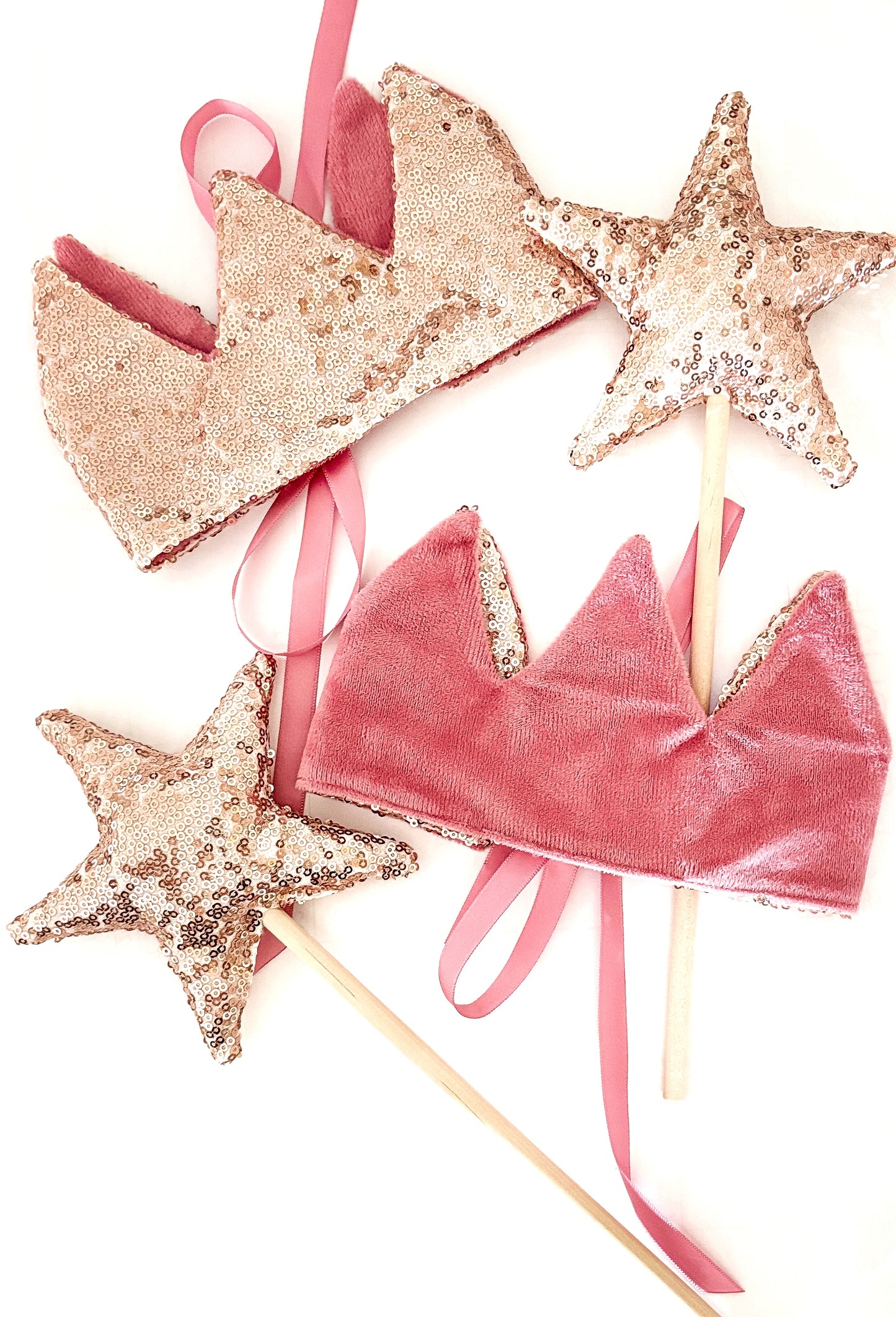 Sugar Plum Fairy sequin Star Wand & Reversible Crown set.