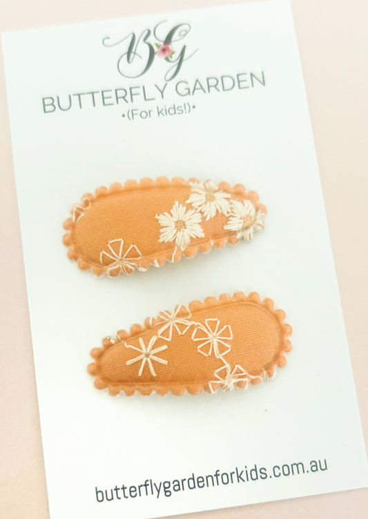 Citrus Embroidery Mini Cotton Snaps