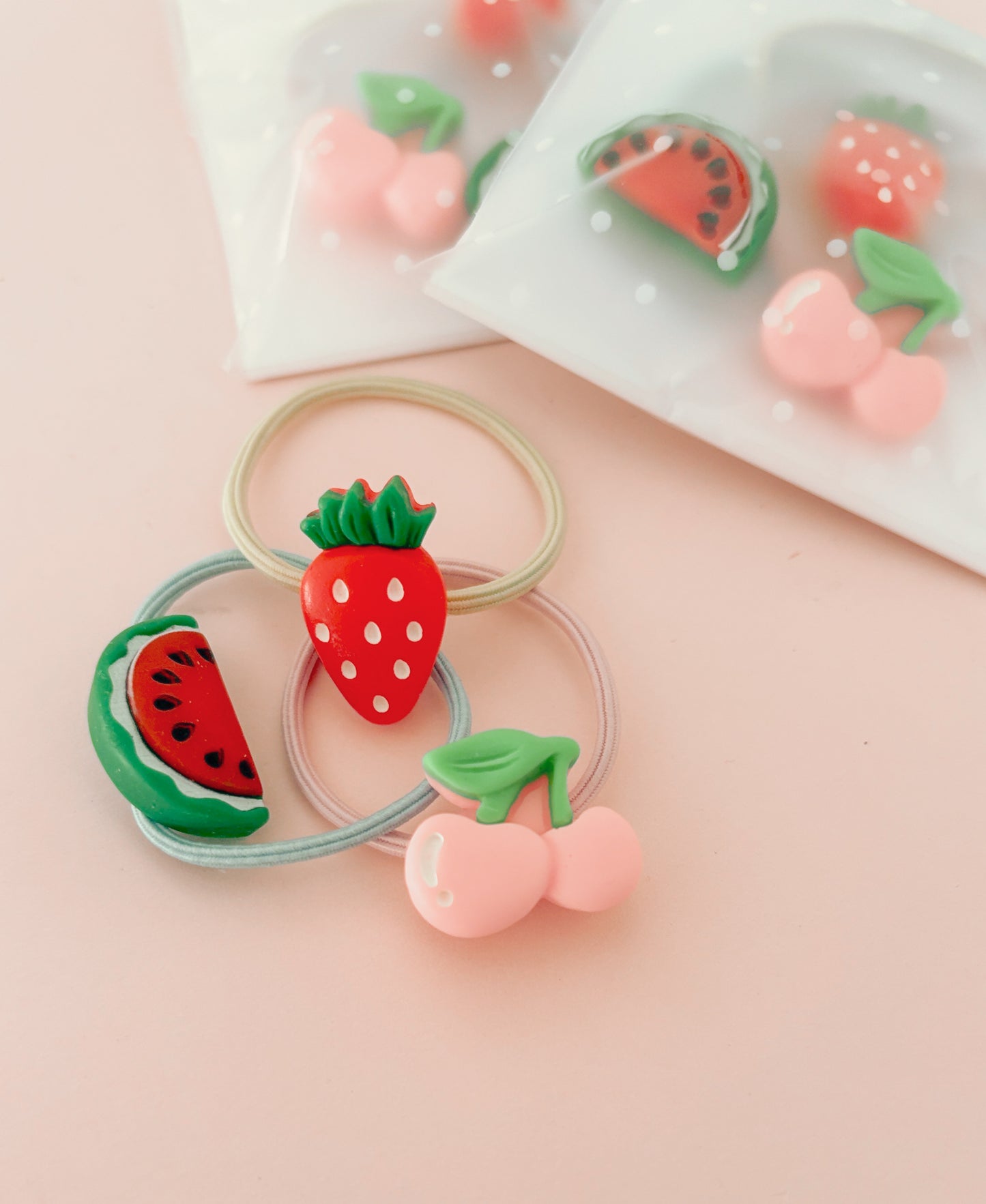 Summer Treats hair ties - Candy or Fruits sets