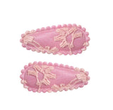 Dusty Pink Embroidery Mini Cotton Snaps