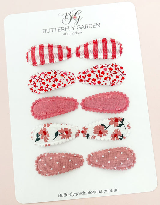 Pink Blossoms Twinset - baby nonslip clips