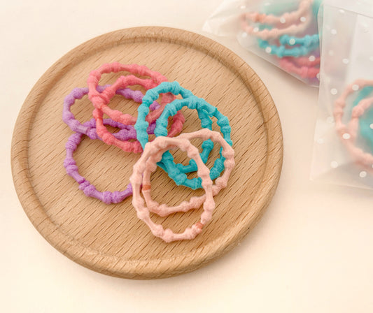 Bubblegum mini hair ties - set of 8