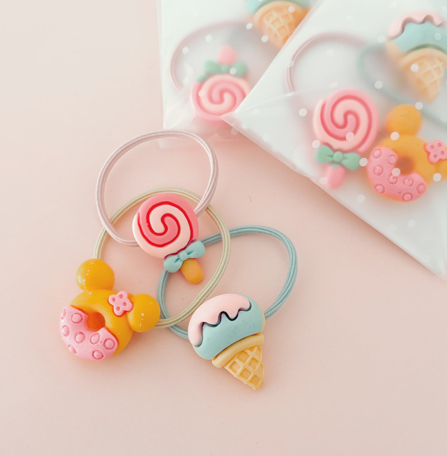 Summer Treats hair ties - Candy or Fruits sets
