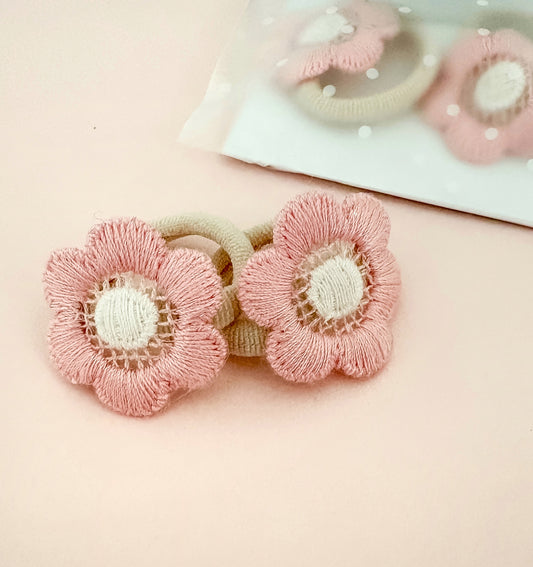 Petite Hair Ties - marshmallow blossoms