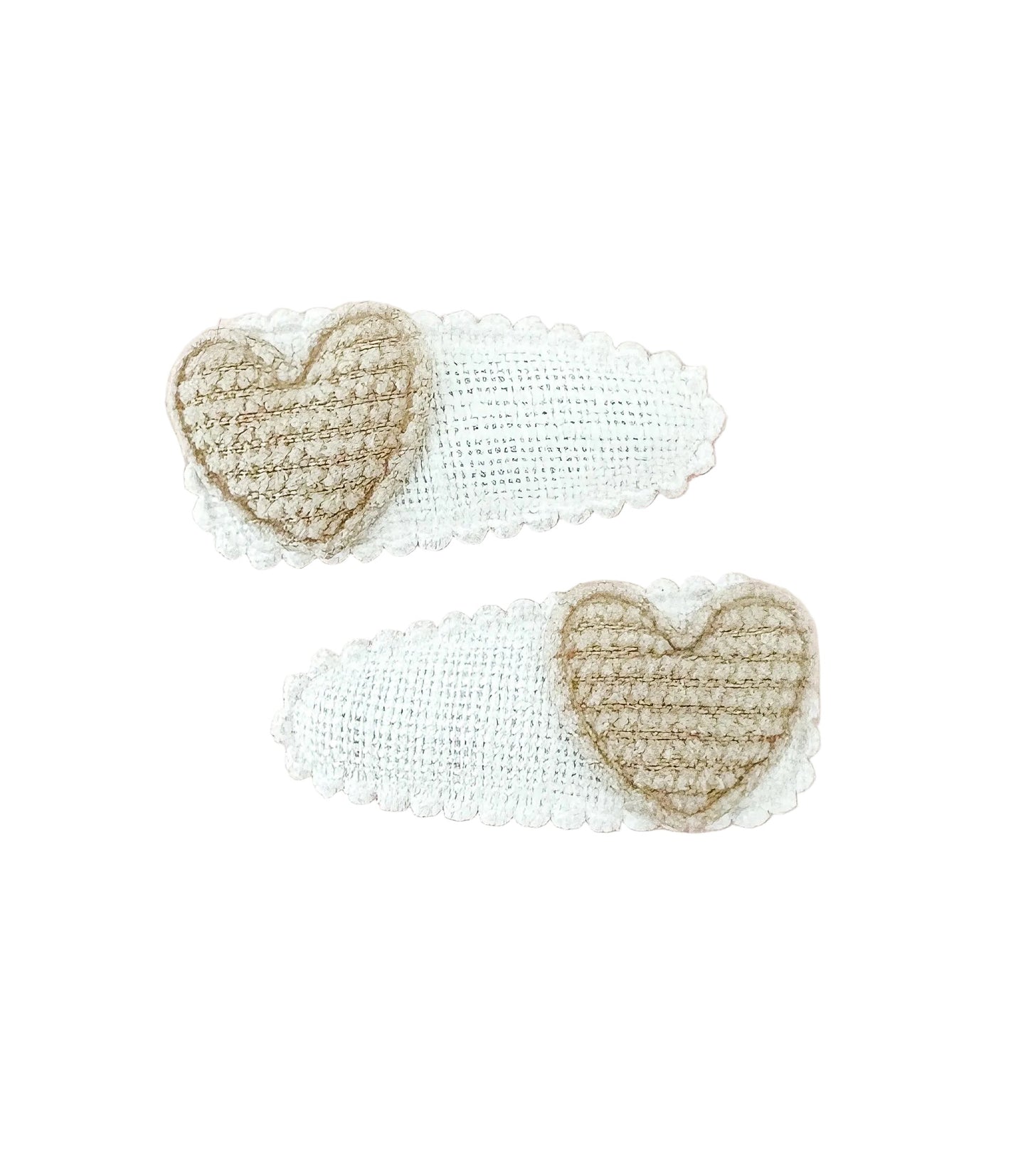 Petite Hearts Mini Cotton Snaps- Neutrals
