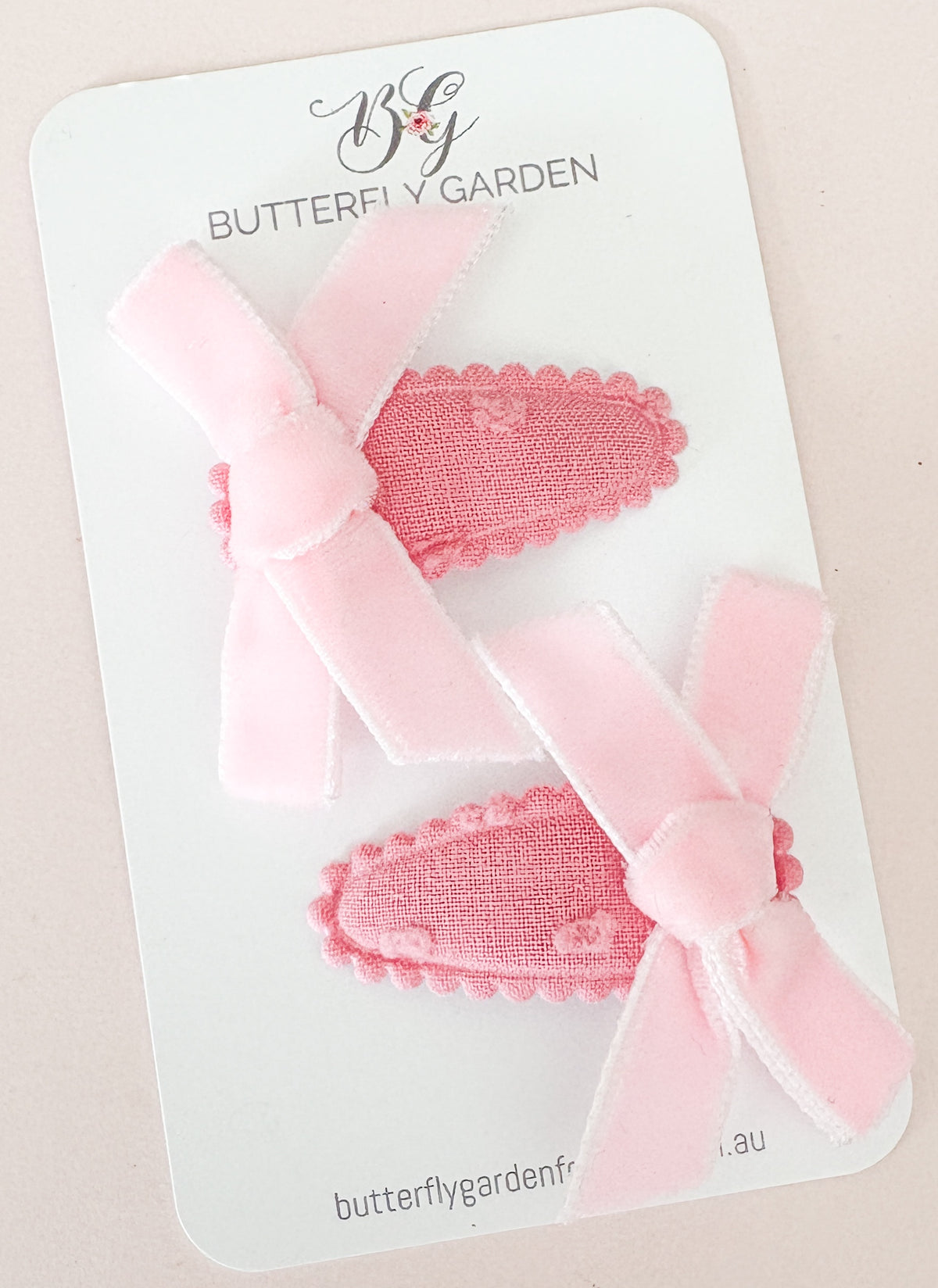 Petite Velvet Bows Baby Nonslip Clips
