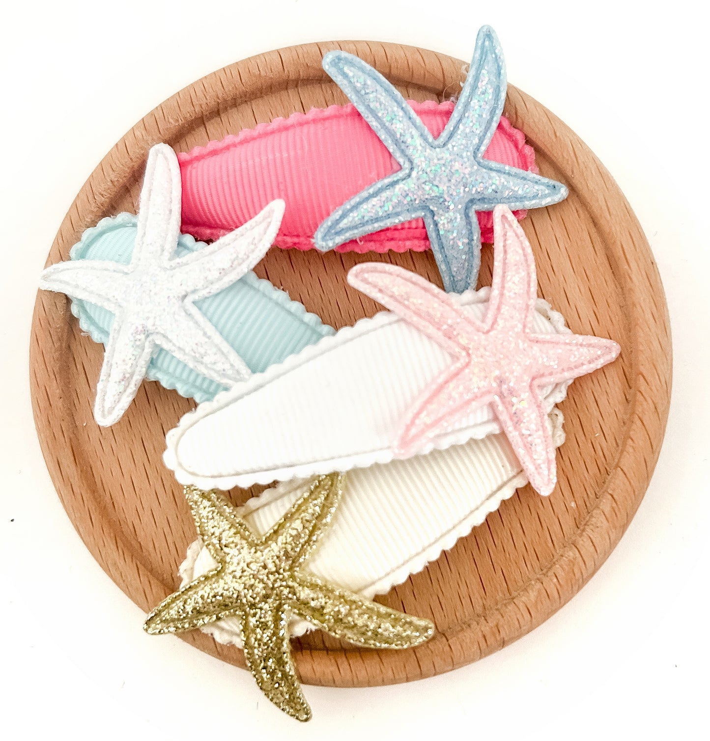 Starfish snap clips- 4 colours to choose from
