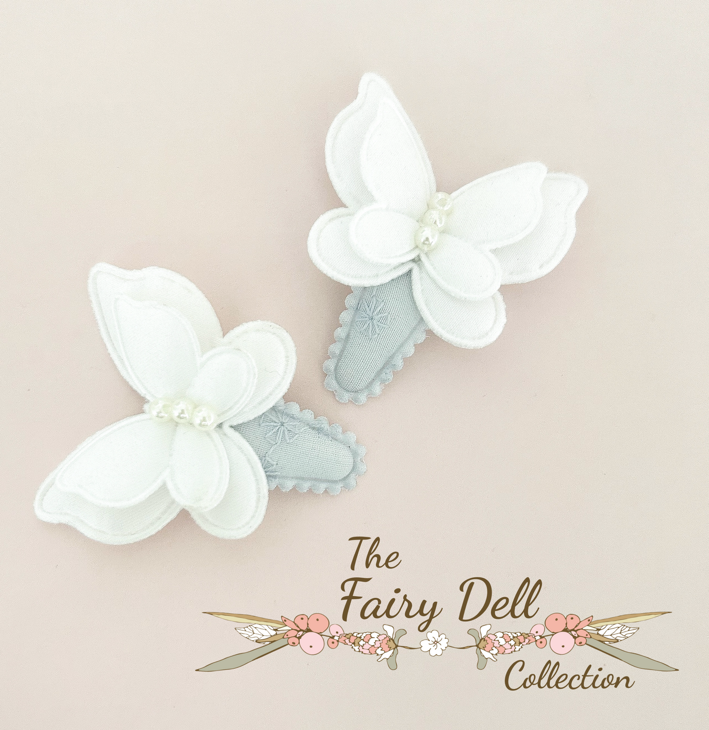 Maeve White baby nonslip clip duo - 2 colours options!