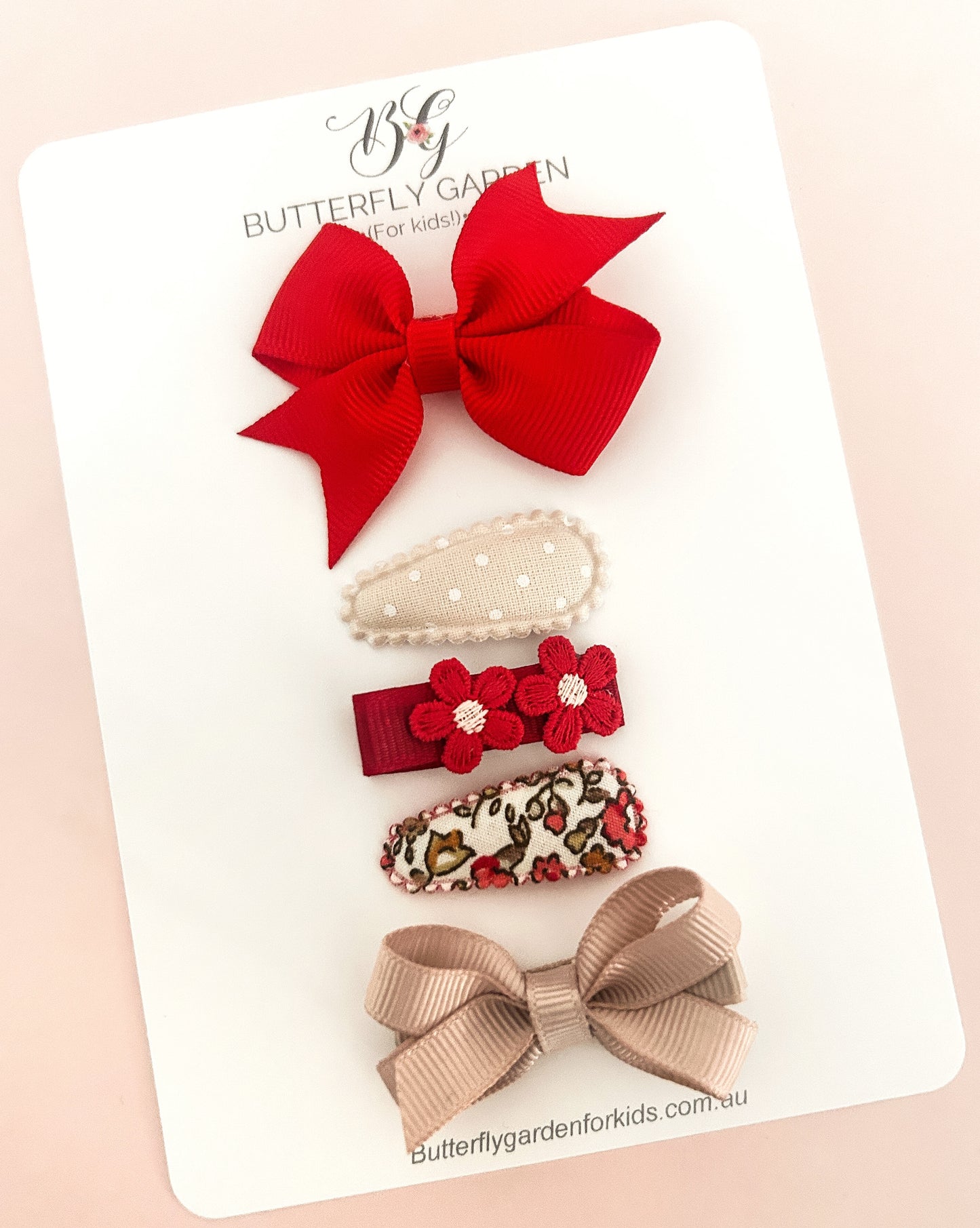 Essentials Baby Nonslip Clip set- Reds