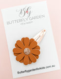 Bronte layered flower clips - 3 colours