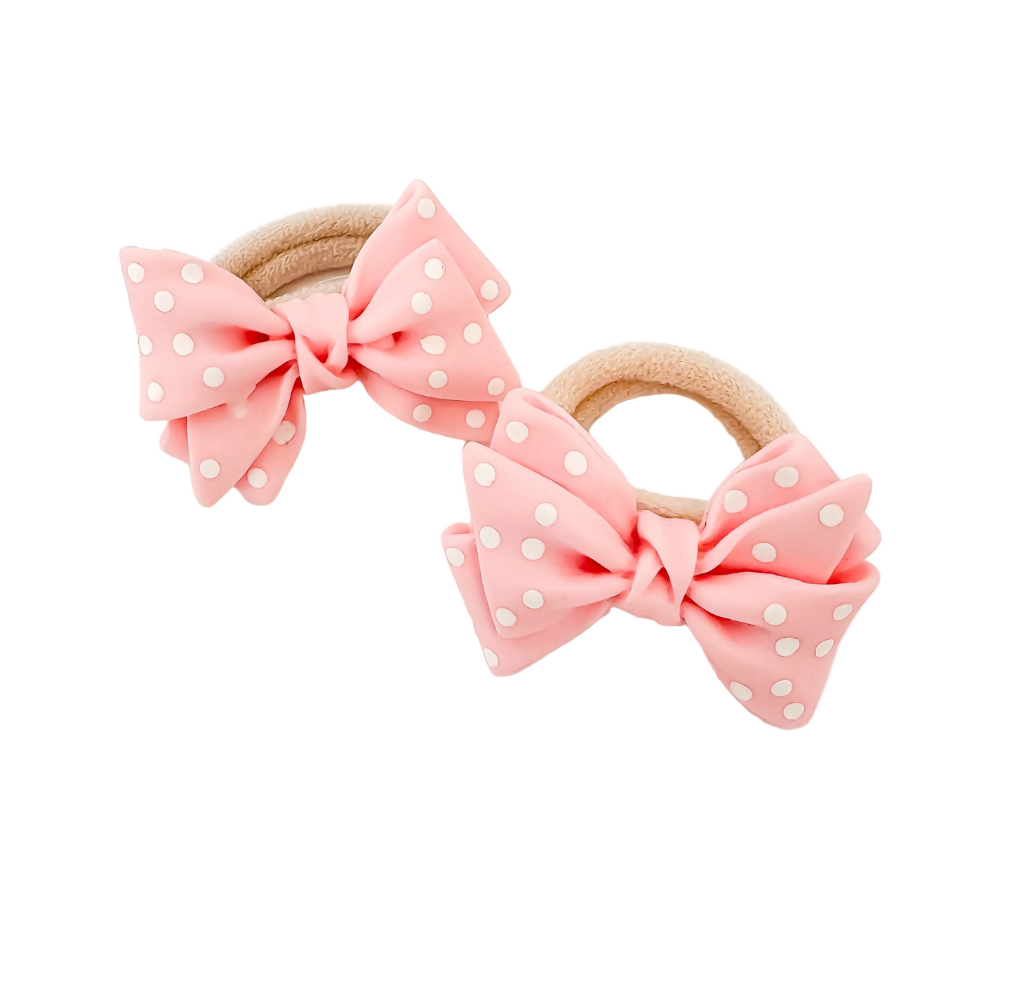 Petite Hair Ties- Dotty Bows