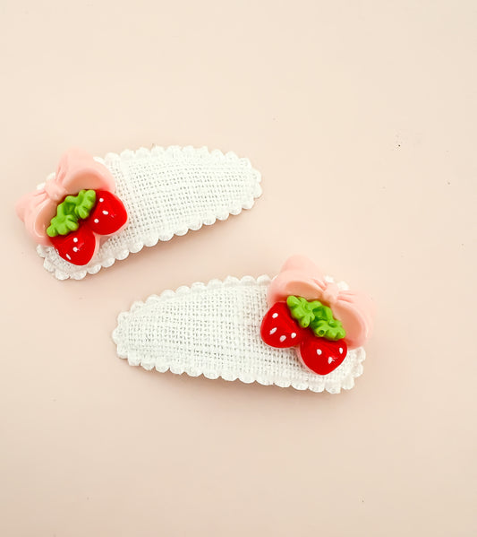 Berries & Bows baby nonslip clip pair