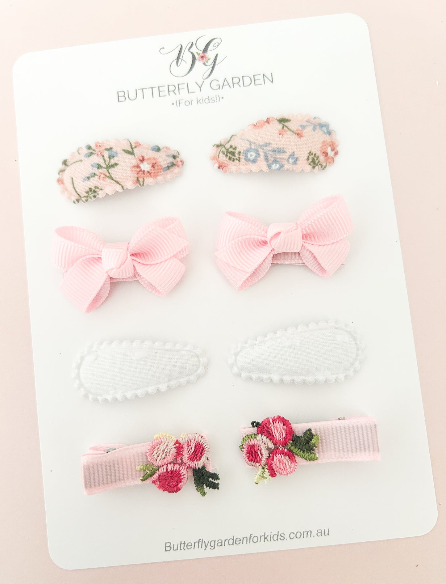 Pink Twinset - baby nonslip clips Essentials pack