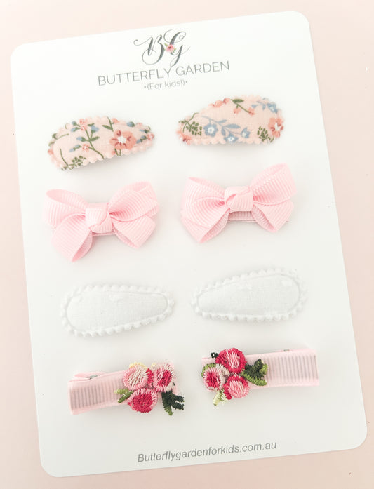 Pink Twinset - baby nonslip clips Essentials pack