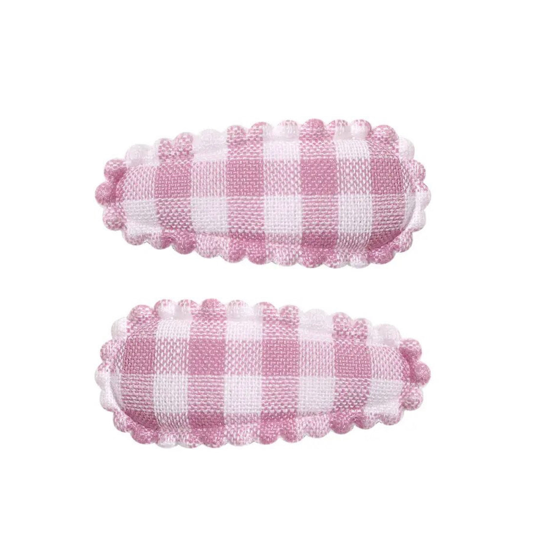 Lilac Gingham Mini Cotton Snaps