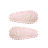 Nude Pink Embroidery Mini Cotton Snaps