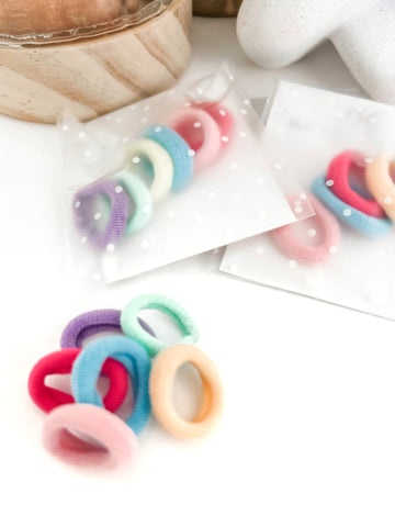 Super soft and Stretchy Mini hair ties - Brights