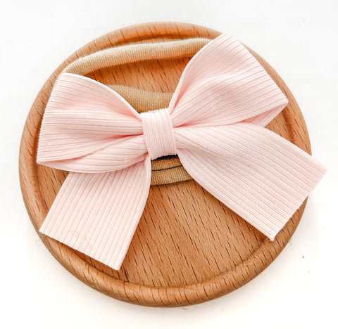 Classic Pink Bow stretch headband
