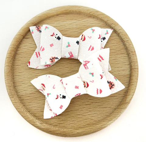 Christmas Cheer baby bow nonslip clip duo