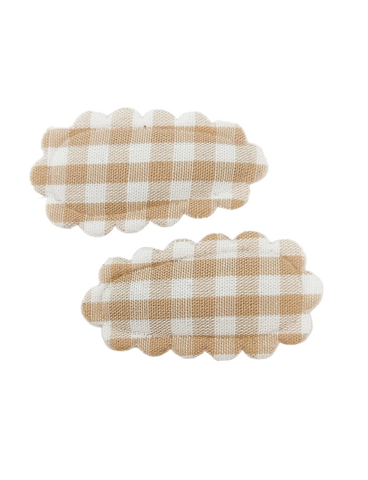 NEW ꕤ The Heirloom Edit -Mini Check baby nonslip clips