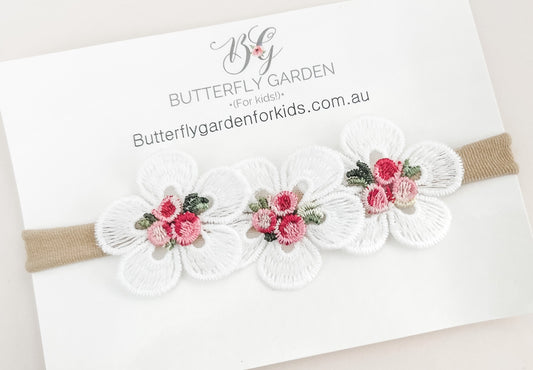 Clover Vintage Blooms headband - Pink