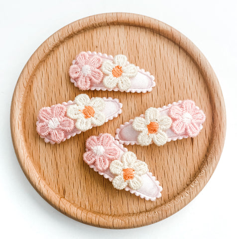 Delicate Blooms -single or pair of baby nonslip clips