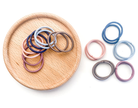 Dusky mini hair ties - set of 10