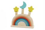 Popup wooden rainbow toy