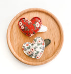 Floral Hearts- baby nonslip clips