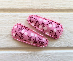 Petite floral baby non-slip hair clips- 5 colours to choose from!