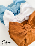 Sofia Big Bow Headwrap- newborn+, 7 colours!