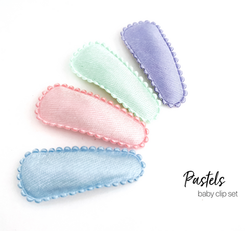 Pastels - set of 4 baby nonslip clips