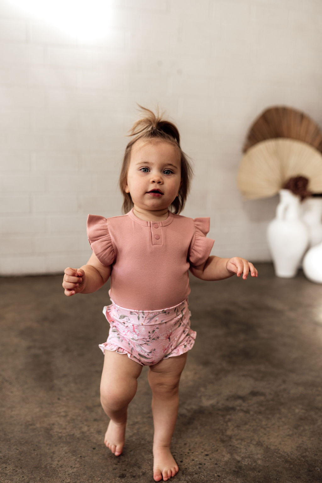 Rose Pink Short Sleeve Bodysuit