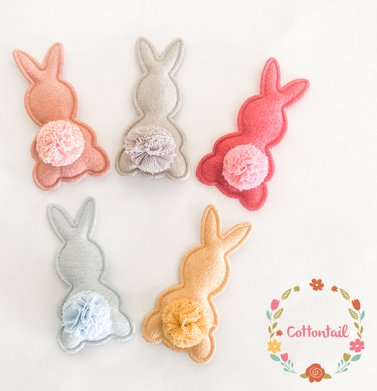 Cottontail hair clip- 6 colours to choose from!