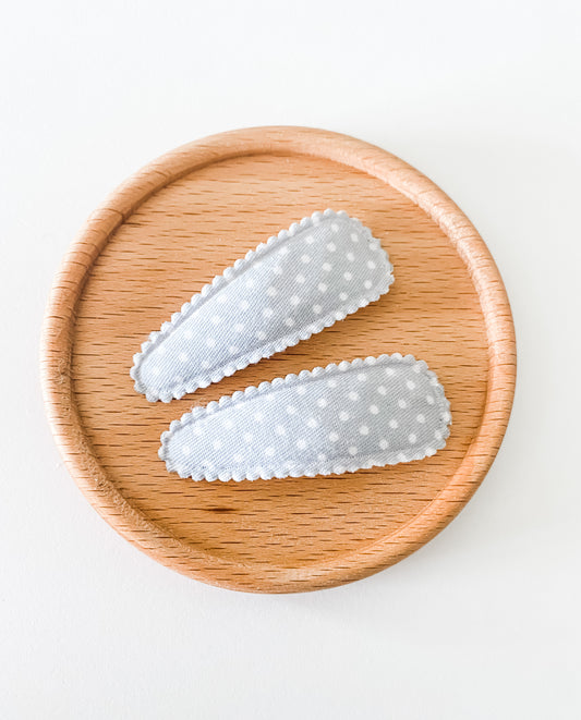 Imogen - Fabric Snap clip duo