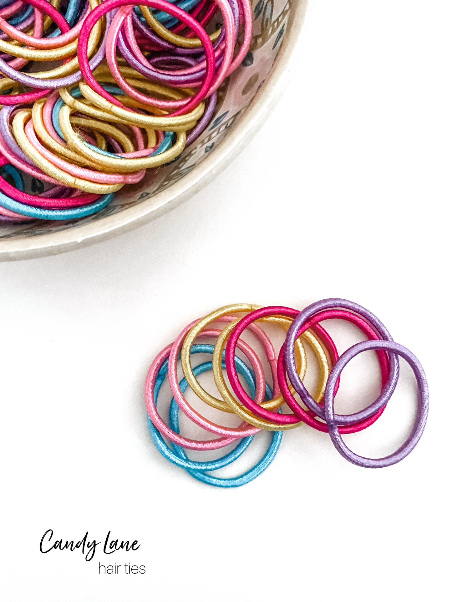Candy mini hair ties - set of 10