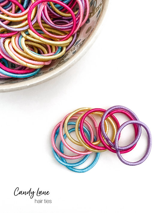 Candy mini hair ties - set of 10