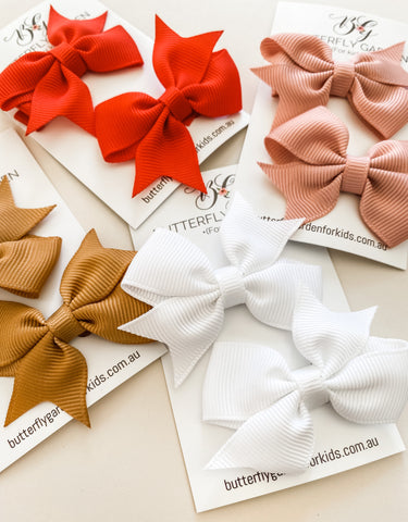 Mini Grace Duo Bow Clips - Limited edition 6 colours
