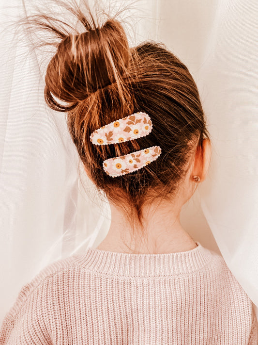 Heidi - Fabric Snap clip duo