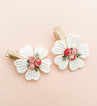 Sarah floral clips- single or pair