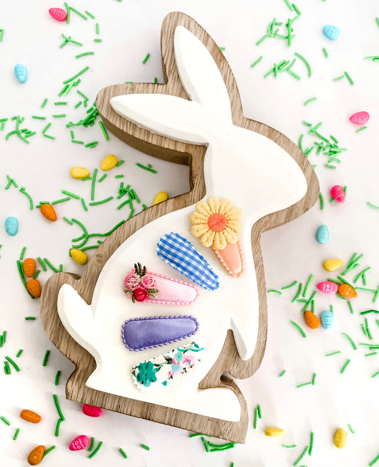 Easter Magic- baby clip set in velvet gift bag