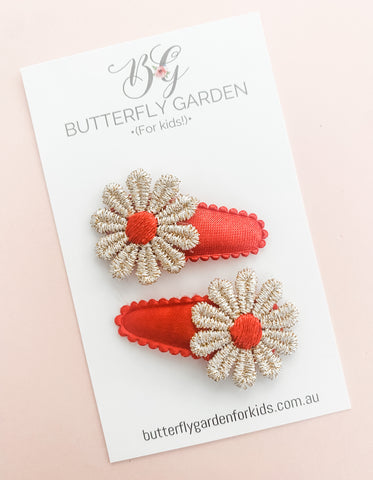 Limited Edition- Sun & Daisies’ baby nonslip clip duo