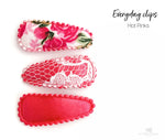 Everyday Baby nonslip clip sets : Hot pinks