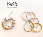 Pastels mini hair ties - set of 5
